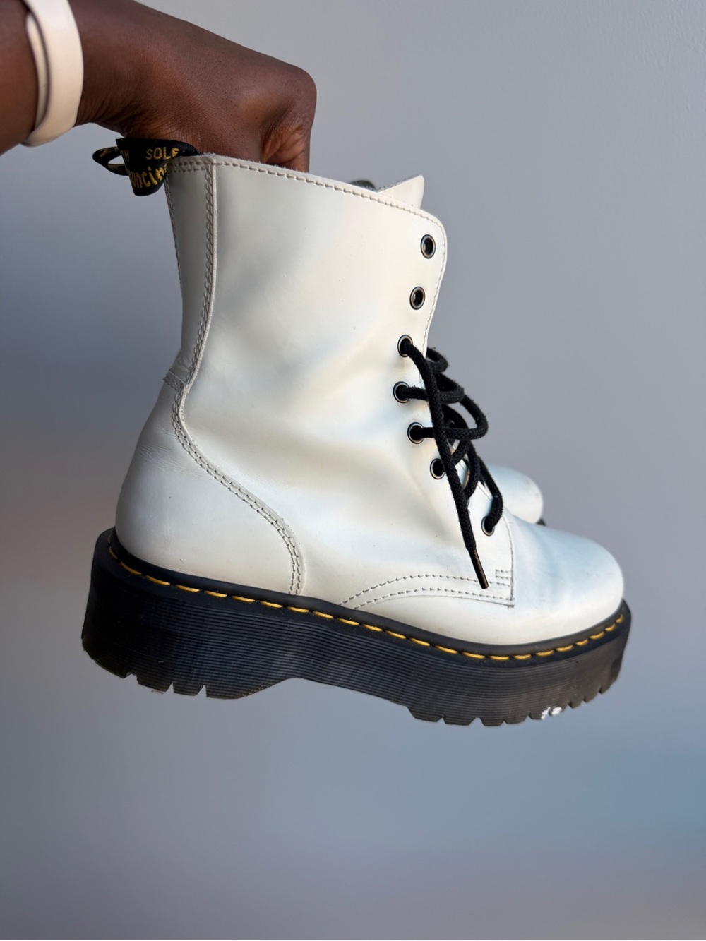 DR. MARTENS Jadon Smooth Leather Platform Boots UNISEX WOMENS 11